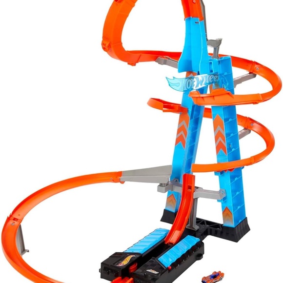Hot Wheels Toy Car Track Set, Sky Crash Tower - Picture 9 of 10